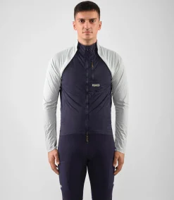Detachable Sleeve Jacket Dark Navy