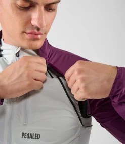 Detachable Sleeve Jacket Purple