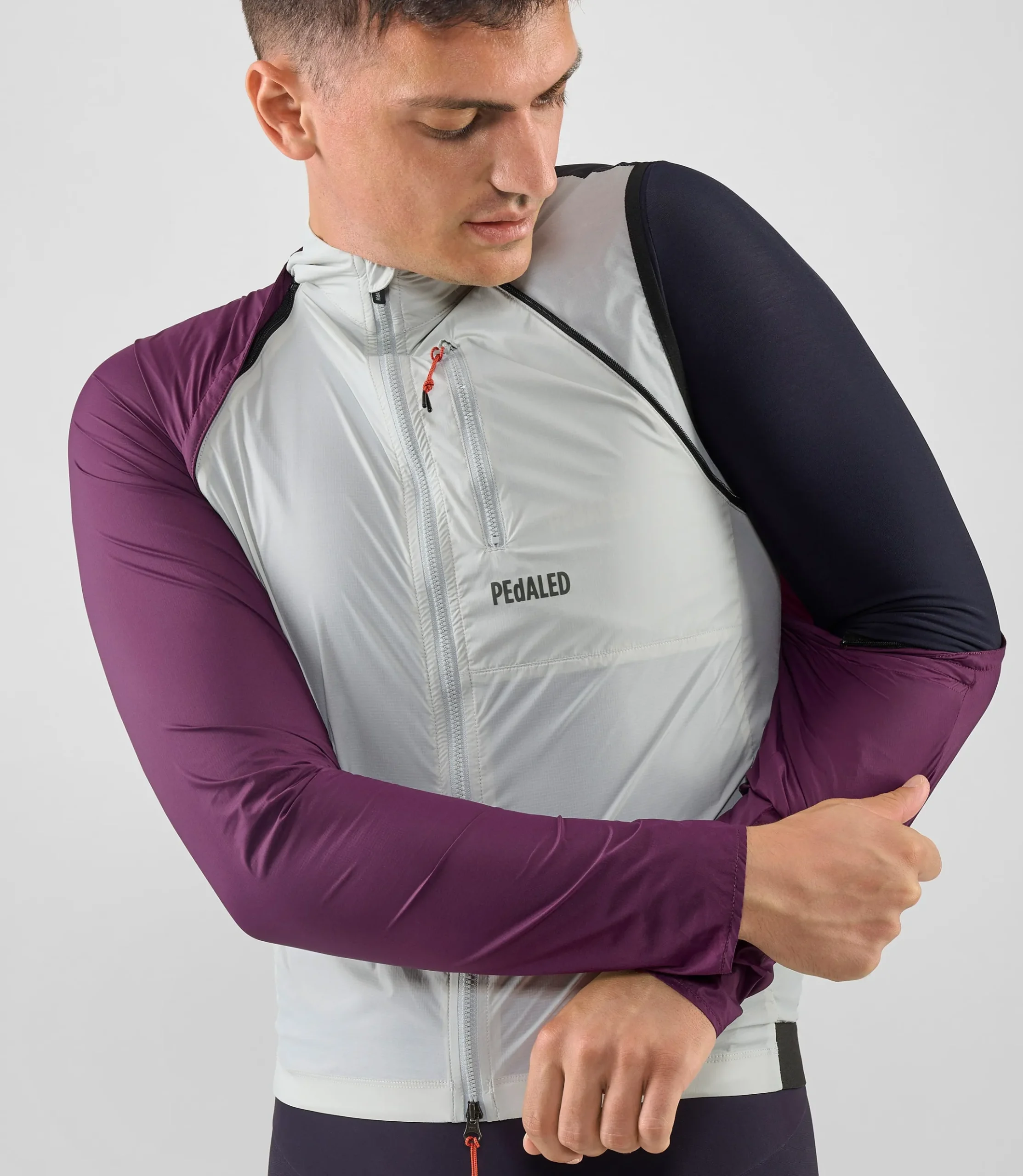 Detachable Sleeve Jacket Purple