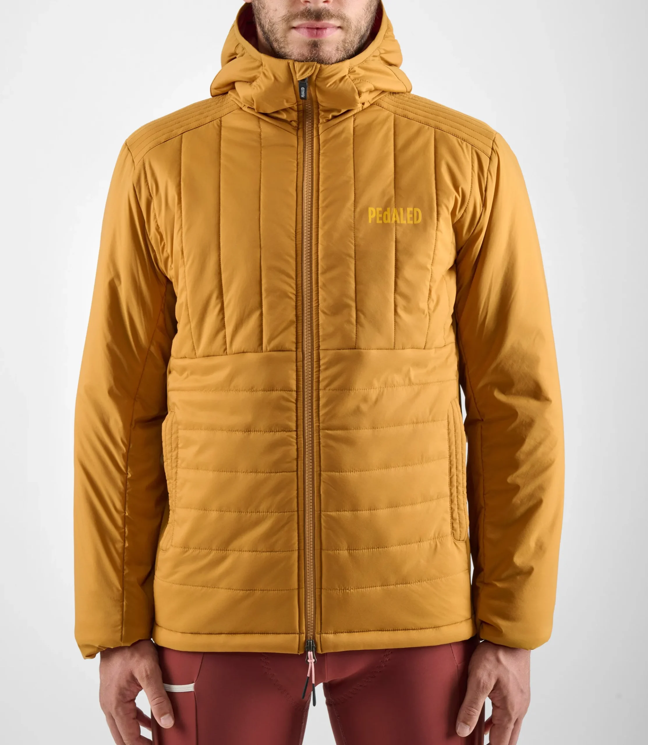Insulated Hooded Jacket Brown