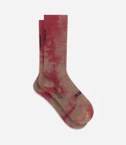 Tie Dye Socks Brick Red