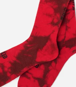 Tie Dye Socks Red