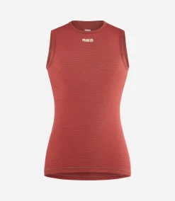 Women's Base Layer Sleeveless Dark Red