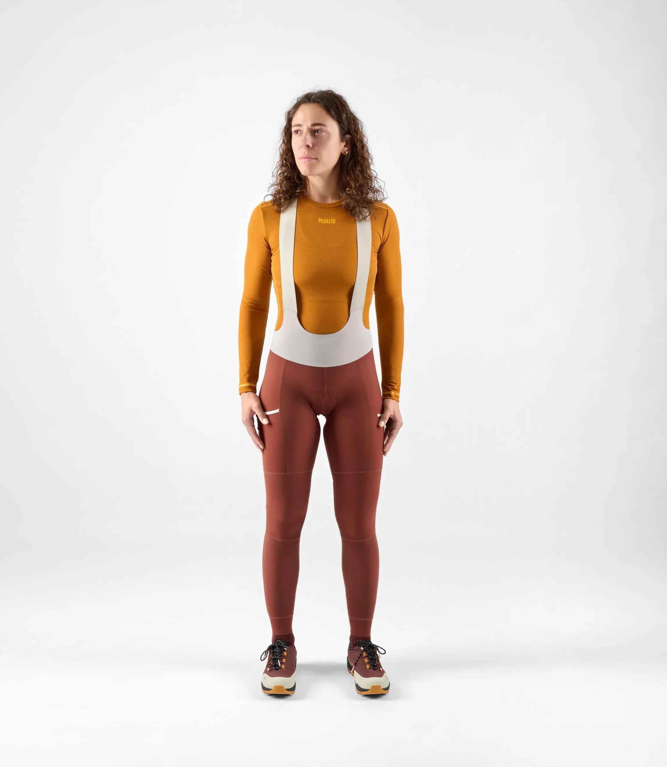 Women's Cargo Bib Tights Dark Red