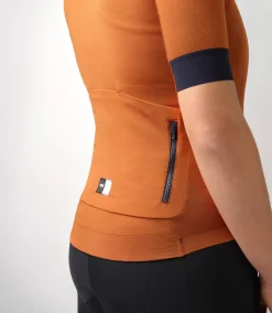 Women's Short Sleeve Jersey Bombay Brown